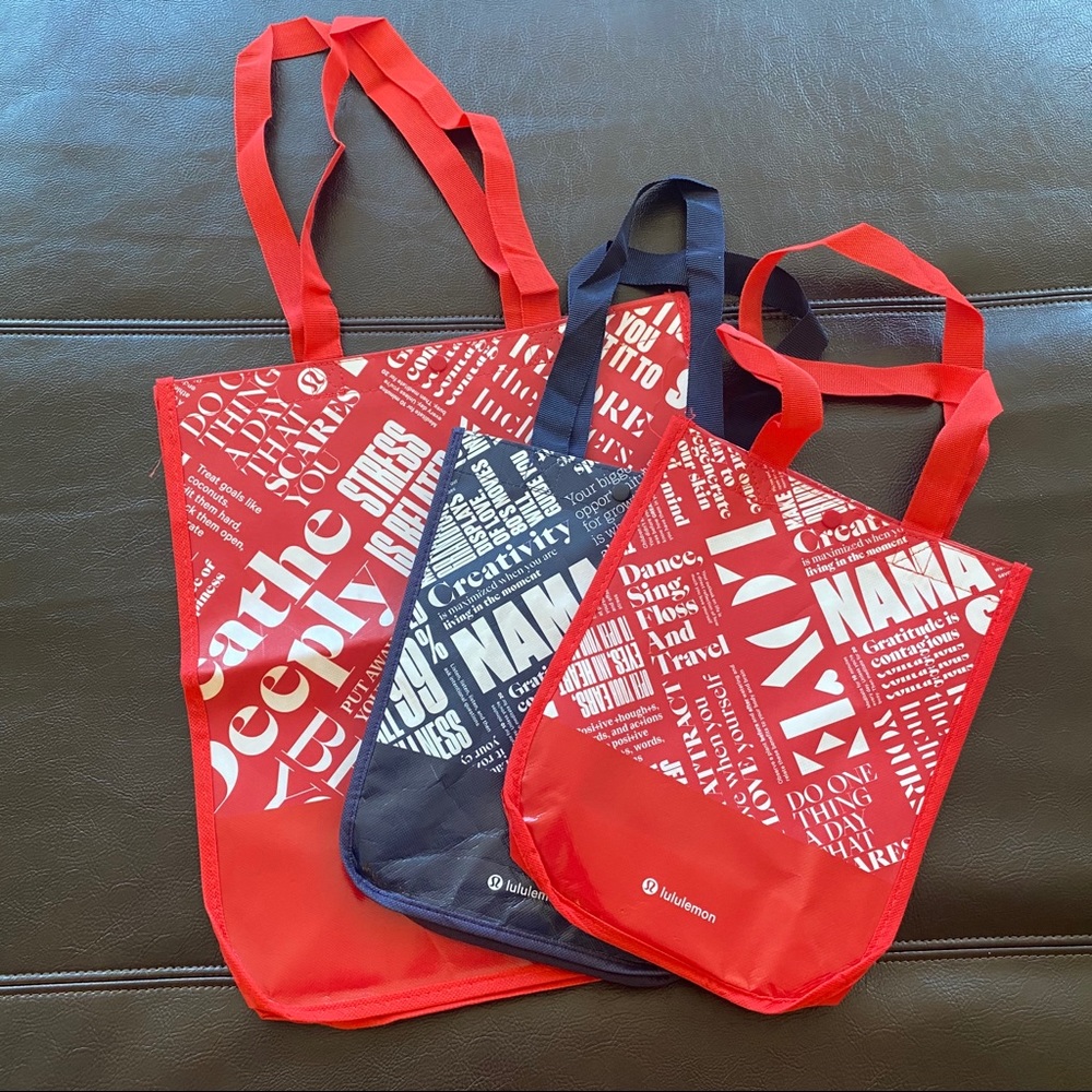 Limited Edition Lululemon Tote Bags Set of 3